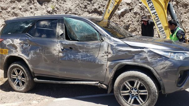 Congresista Edgar Alarcón sufrió accidente de tránsito en Arequipa (+Video)