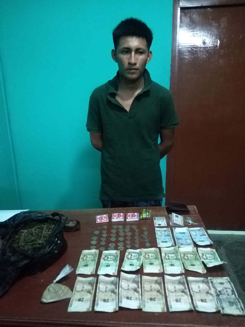 Policía captura a sujeto con Pasta básica de cocaína y marihuana