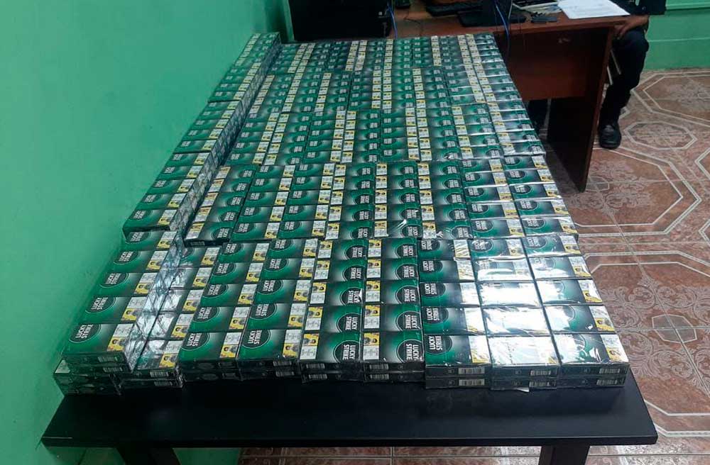 Sujeto transportaba 10 mil cigarrillos de contrabando