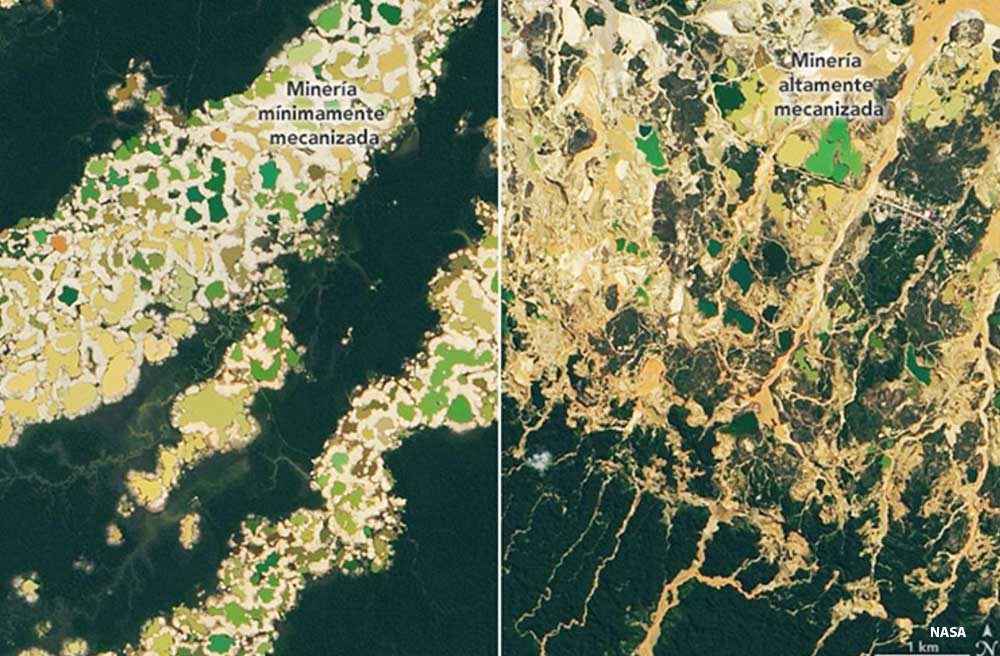 La NASA usará satélites para rastrear minería ilegal y deforestación en Perú