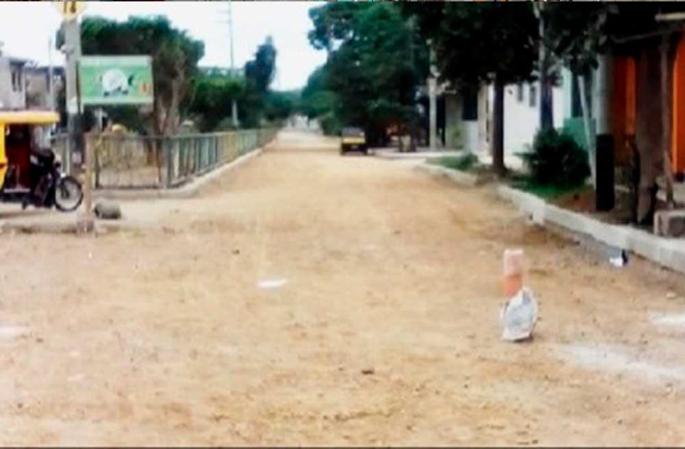 Según alcalde Lorenzo Cruz, obra de calle Simón Bolívar aún no está terminada