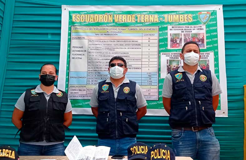 El grupo Terna decomisó 6 mil 824 envoltorios de drogas en lo que va del 2021