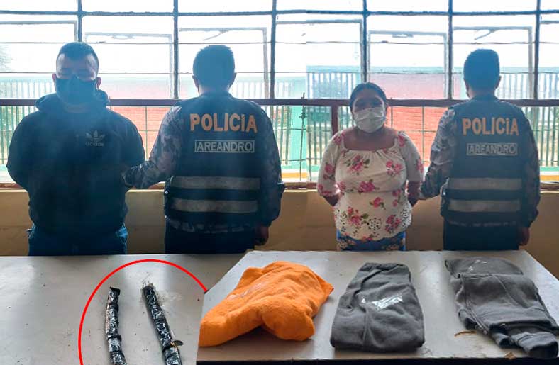 Detienen a agente del INPE y a mujer que intentaron ingresar droga al penal de Puerto Pizarro