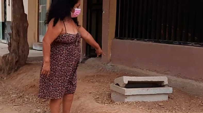 Obra abandonada en Andrés Araujo Morán