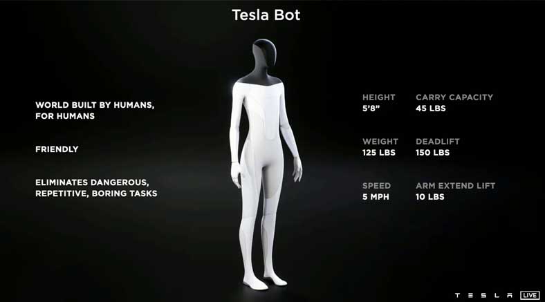 Tesla trabaja en un robot humanoide que realizará tareas rutinarias y arriesgadas