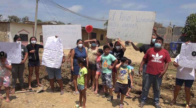 Moradores de los claveles exigen a Jimy Silva que dé la cara por no ejecución de obra
