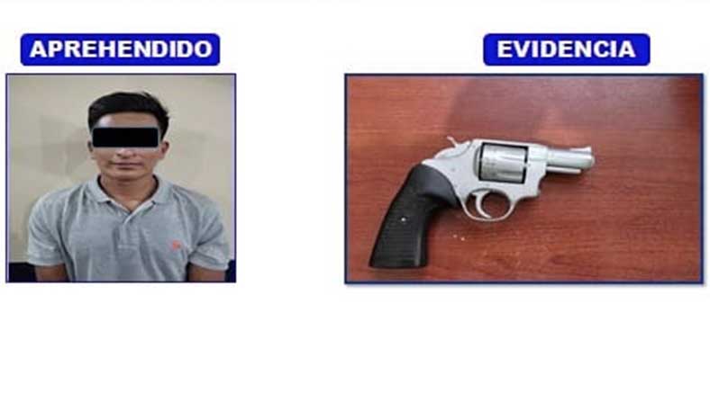 Capturan a un joven portando un arma de fuego en la frontera