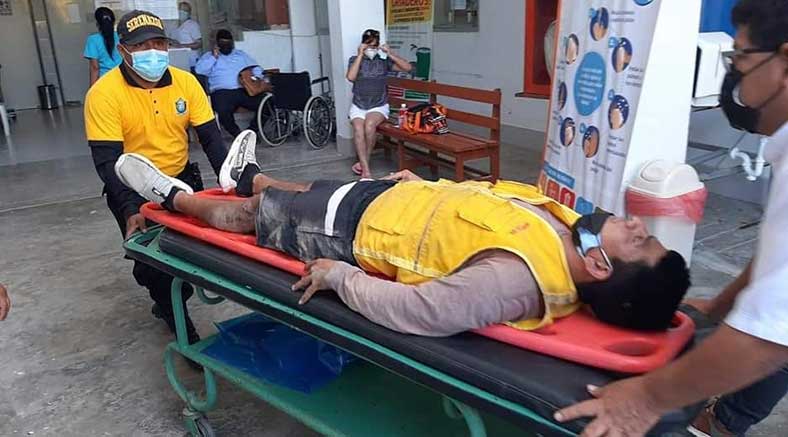 Repartidor de gas salva de morir tras triple choque en Zorritos