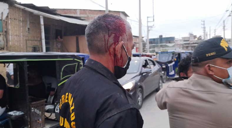 Estibador le rompió la cabeza a un efectivo de serenazgo