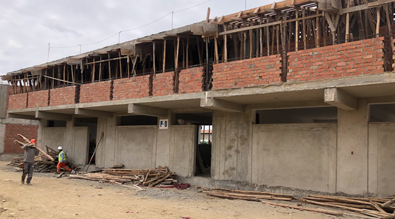 Construcción del colegio Carlos Teodoro Puell Mendoza a un 54% de avance