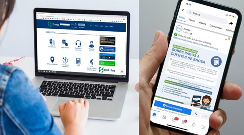 ENOSA recomienda utilizar canales digitales de atención como medida preventiva ante covid 19