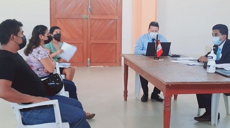 Juzgado de paz letrado de Contralmirante Villar retomó audiencias presenciales 