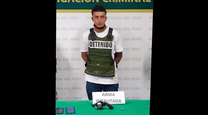 Colombiano pasará 7 meses en el penal de Puerto Pizarro por tenencia ilegal de armas