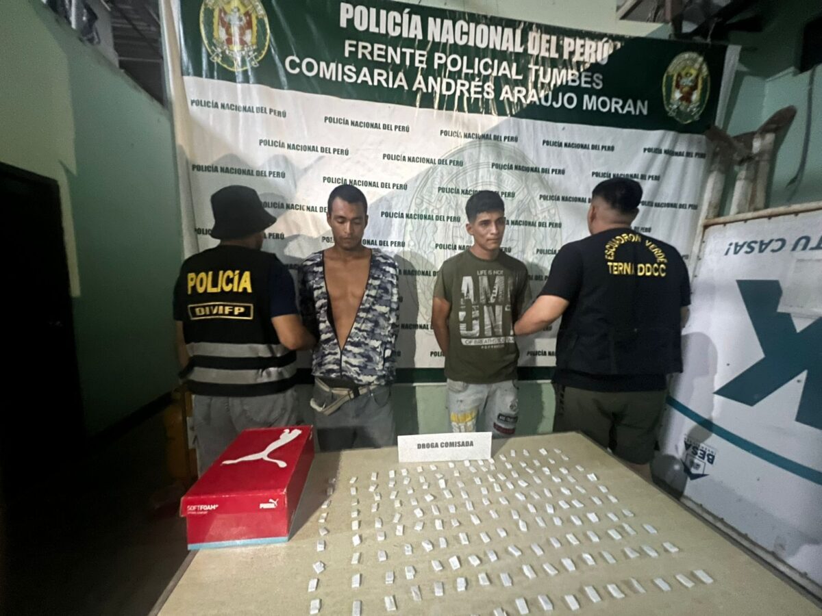 Capturan a presuntos vendedores de drogas en Tumbes