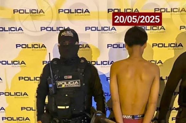 Adolescente ecuatoriano detenido por robo con arma de juguete en Huaquillas