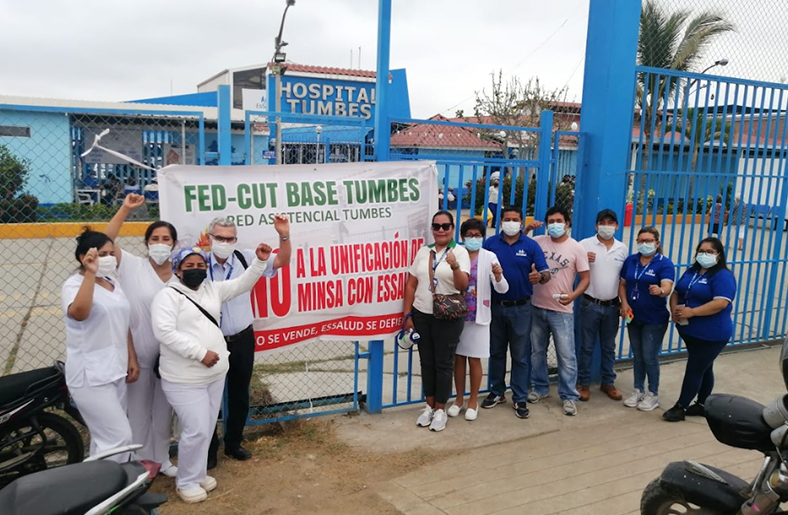 Trabajadores del seguro social de Tumbes protestaron contra proyecto de unificación ESSALUD – MINSA