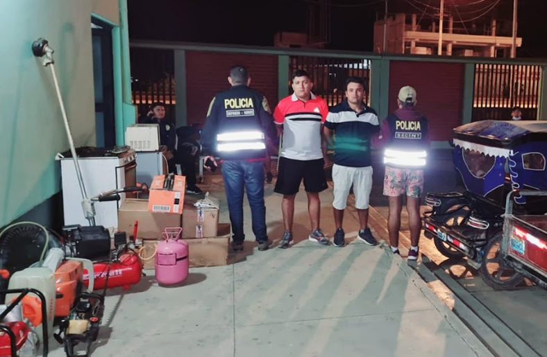 Policía captura a “Los Escurridizos de Zarumilla» con enseres robados